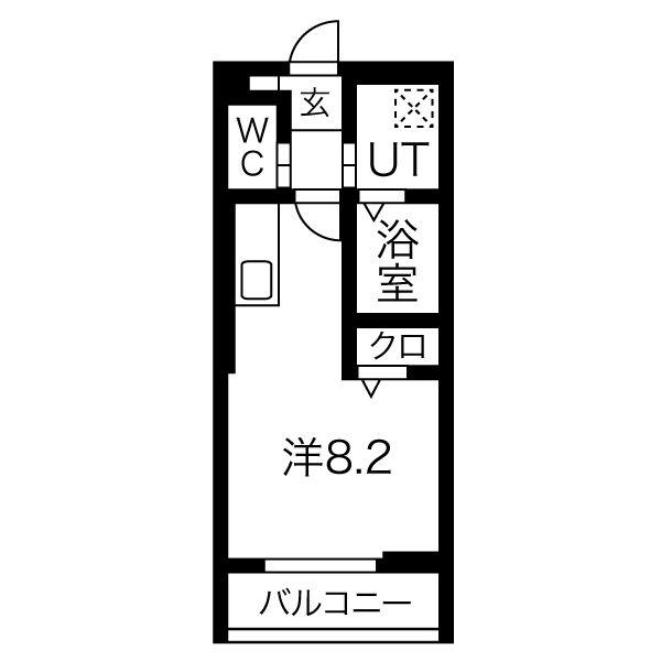 RS RESIDENCE(ワンルーム/2階)の間取り写真