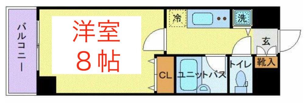 CITY SPIRE東大井(1K/5階)の間取り写真