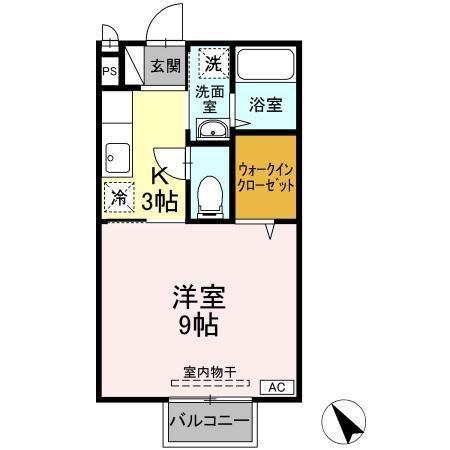 トレードシー(1K/2階)の間取り写真