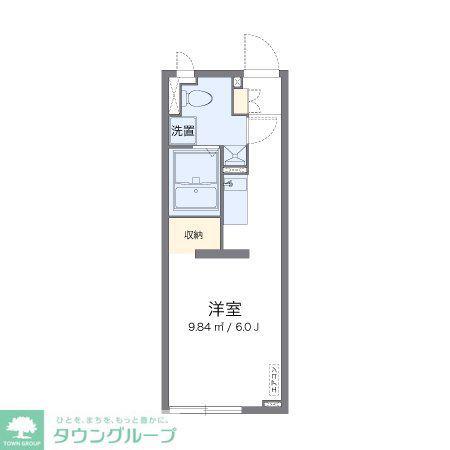 アルク西小山(ワンルーム/1階)の間取り写真