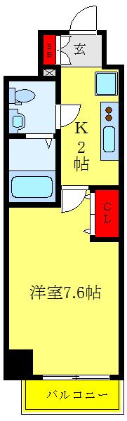 クレヴィスタ西巣鴨(1K/9階)の間取り写真