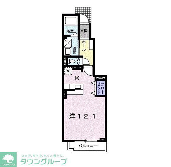 レジデンス グレイス(ワンルーム/1階)の間取り写真