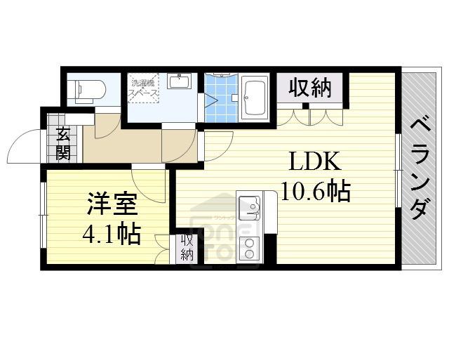 エトワール新在家(1LDK/5階)の間取り写真