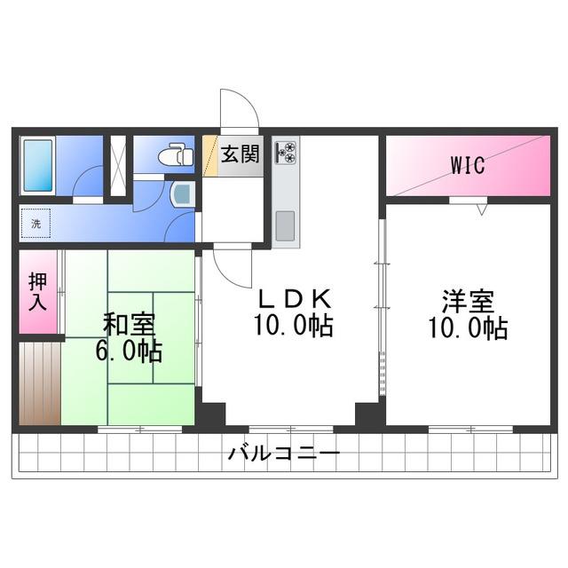 サン・コーポ(2LDK/3階)の間取り写真