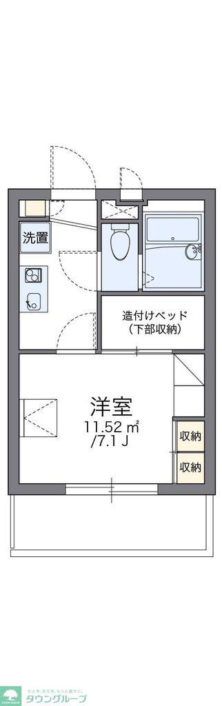 レオパレスナンナン(1K/2階)の間取り写真