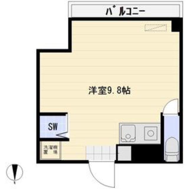 花園ビル(ワンルーム/3階)の間取り写真