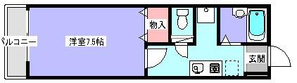 清露ハイツ(1K/2階)の間取り写真