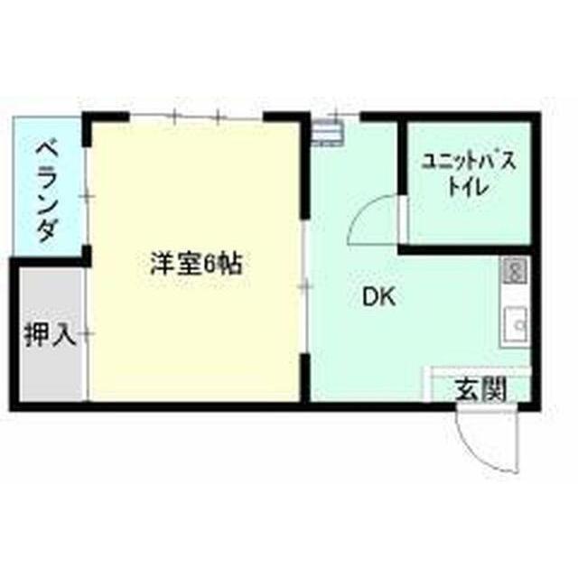 北村第一ビル(1K/4階)の間取り写真