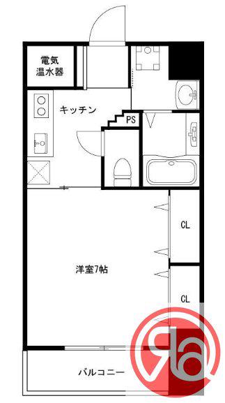 パークヒルズ上本町壱番館(1K/10階)の間取り写真