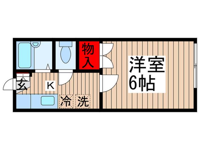 エクセルコーポII(1K/2階)の間取り写真