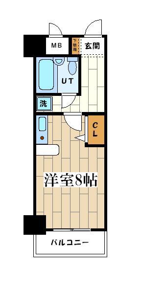 ダイアパレス塚本II(ワンルーム/6階)の間取り写真