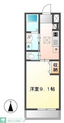 フォレストガーデン(1K/2階)の間取り写真