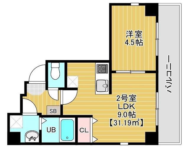 ソリニア日暮里(1LDK/6階)の間取り写真