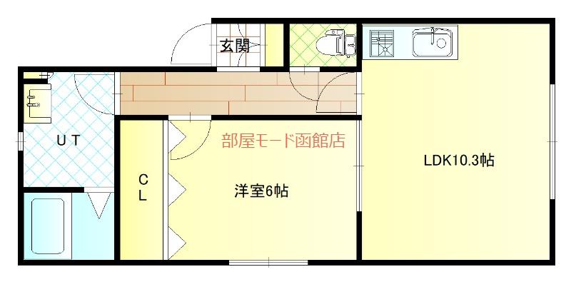ユニゾン宮前(1LDK/2階)の間取り写真