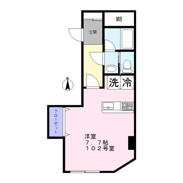 アリエッタ大岡山(1K/1階)の間取り写真
