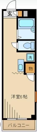 Kヒルズ(1K/3階)の間取り写真