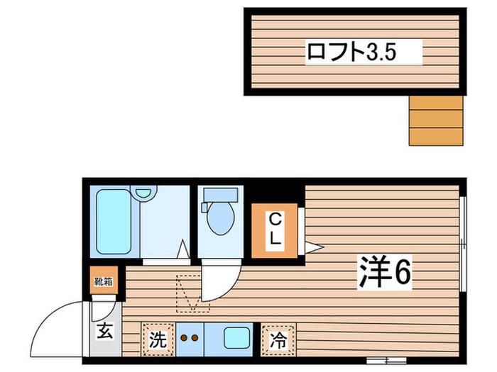 クレドメゾン大倉山(ワンルーム/1階)の間取り写真