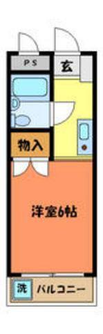 パレス・横川(1K/2階)の間取り写真