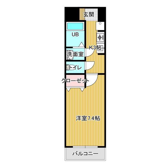 CLOSE HOLD(1K/1階)の間取り写真