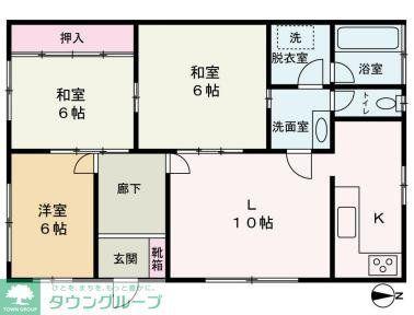 ラフィーネハイツ(3LDK/1階)の間取り写真