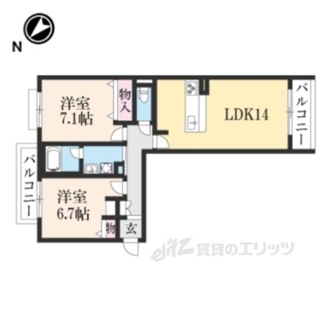シャーメゾンレコルト(2LDK/3階)の間取り写真