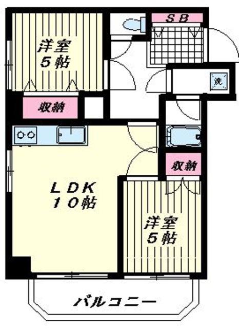 日経エスプラナード(1LDK/3階)の間取り写真