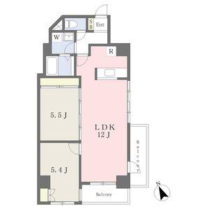 レジデンシア東別院(2LDK/10階)の間取り写真