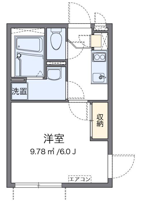 ラメールエムズ(1K/1階)の間取り写真