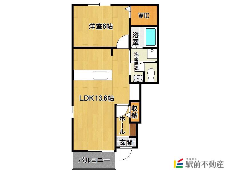 ディアコート大和(1LDK/1階)の間取り写真