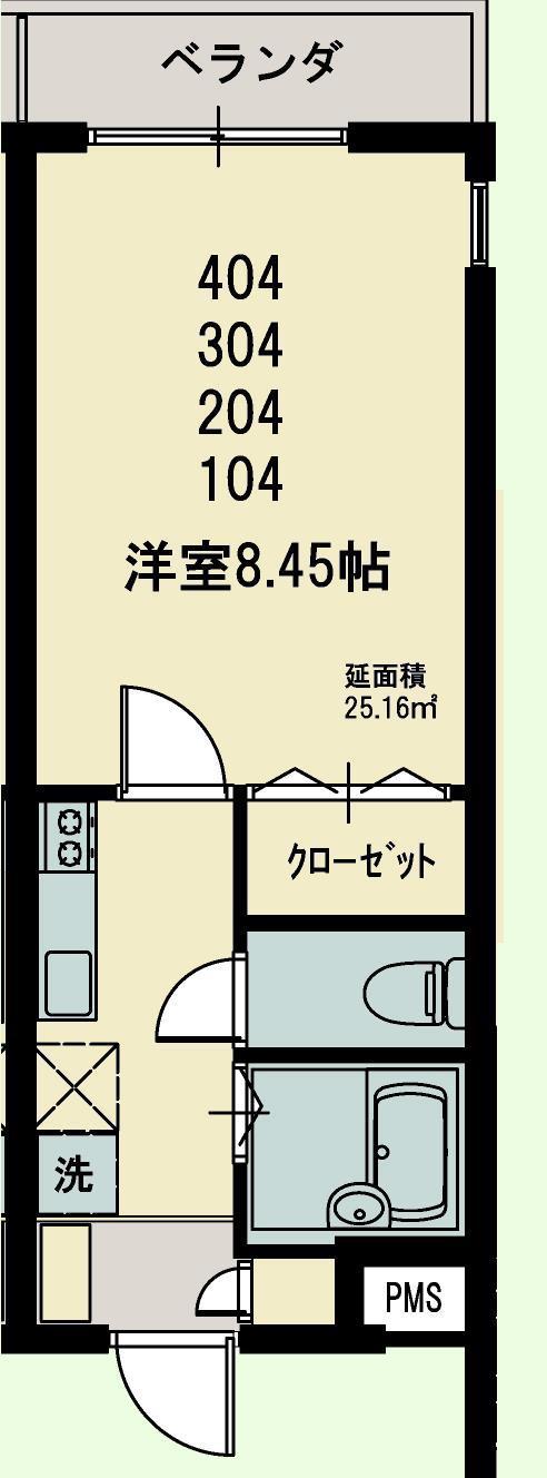 志幸27 DOMINI(1K/2階)の間取り写真