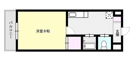 エクセル大橋(2DK/3階)の間取り写真