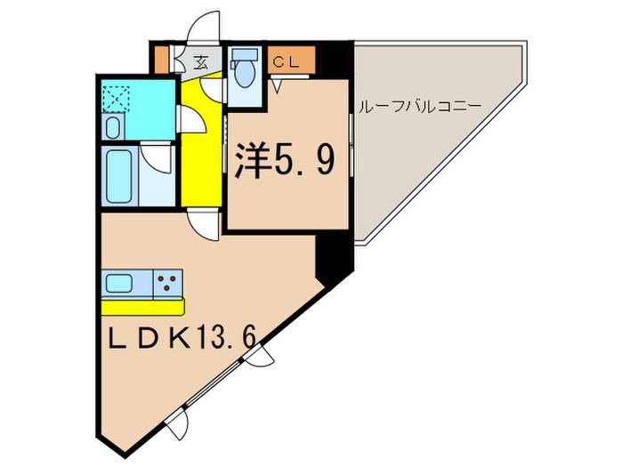 ベル ドミール 目黒(1LDK/2階)の間取り写真
