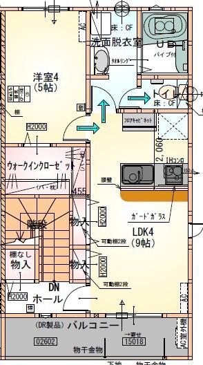 LOTUS成滝(1LDK/2階)の間取り写真