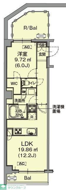 不二美屋III(1LDK/7階)の間取り写真