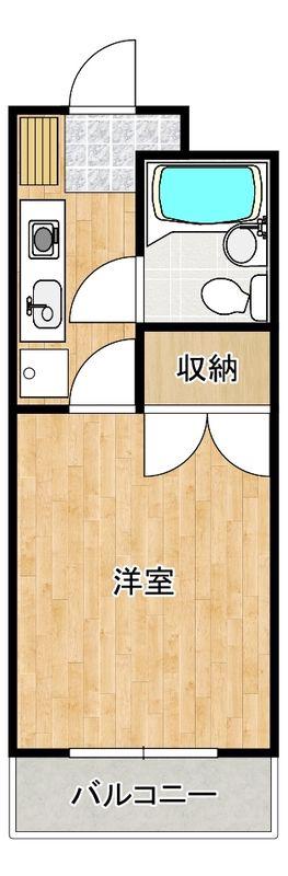 藤沢朝日町ダイカンプラザ(1K/2階)の間取り写真