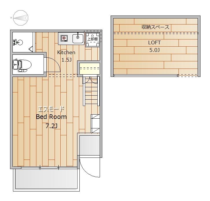 AZ HOUSE(1K/1階)の間取り写真