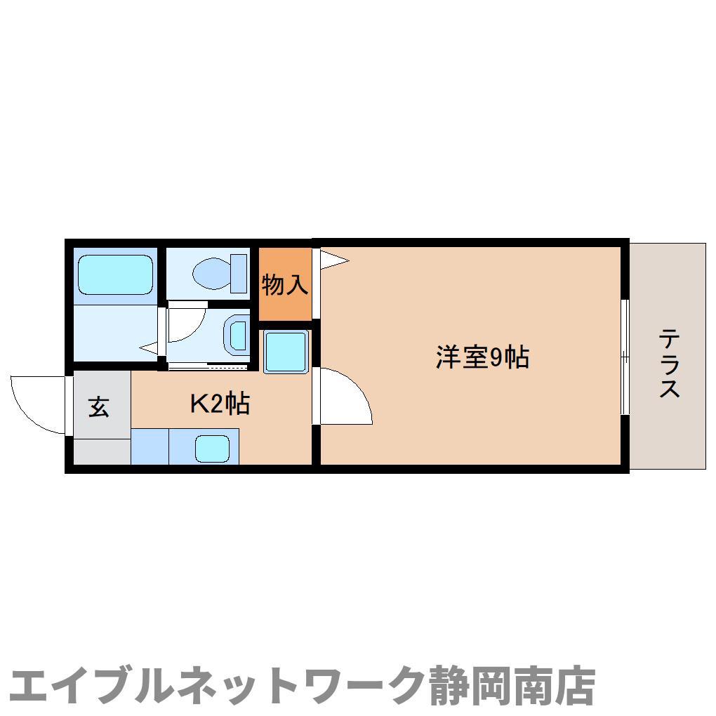 シャルマンB(1K/1階)の間取り写真