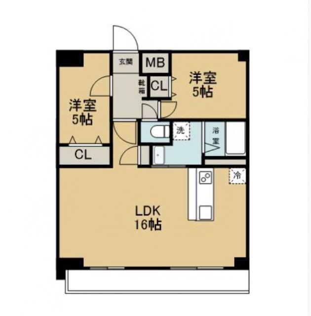 GTII(2LDK/10階)の間取り写真