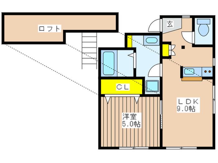 MYOUJIN APARTMENT(1LDK/2階)の間取り写真