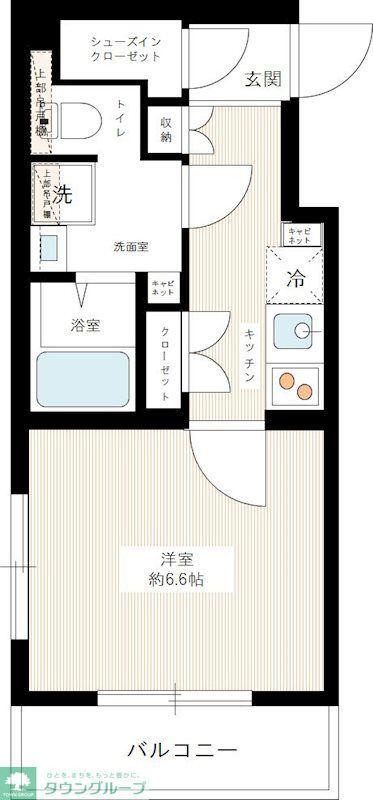ルクシェール常盤台.AZ(1K/1階)の間取り写真