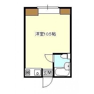 パーソンズハウスII(ワンルーム/2階)の間取り写真