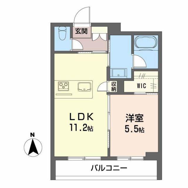 シャーメゾンミュゼ(1LDK/2階)の間取り写真