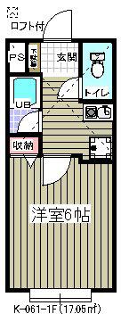 20BOX壱番館(1K/1階)の間取り写真