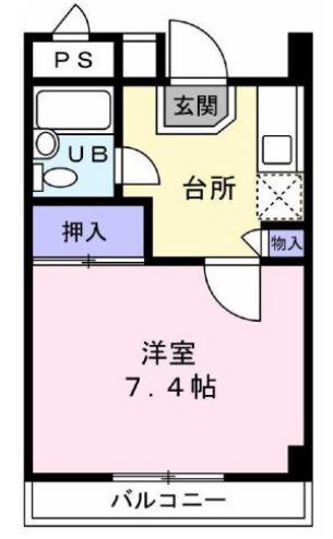 ハウス和輿(1K/2階)の間取り写真