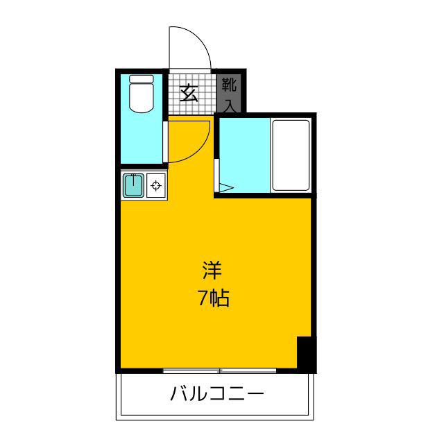 グローリー千代(ワンルーム/5階)の間取り写真