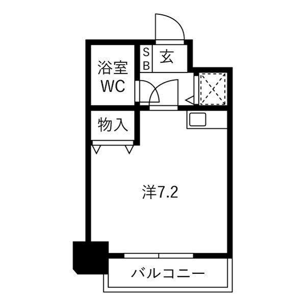 ヴェルドール兵庫III(ワンルーム/3階)の間取り写真