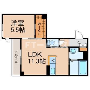 シャーメゾン幕張本郷(1LDK/1階)の間取り写真