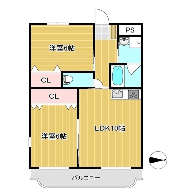 ルークマンションMSK(2LDK/1階)の間取り写真
