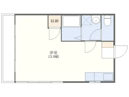 コーポ若竹(ワンルーム/1階)の間取り写真