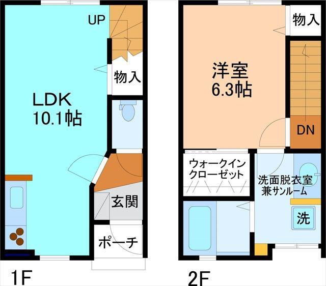 セレーノ(1LDK/1階)の間取り写真
